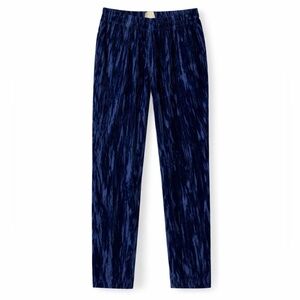 Tina Jo Crushed Velvet Pull-On Pants Navy Blue Size Small NWT